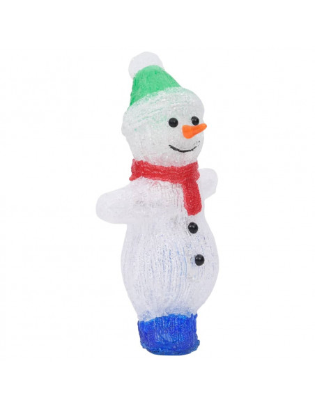 Pupazzo di Neve LED in Acrilico per Interno ed Esterno 30 cm