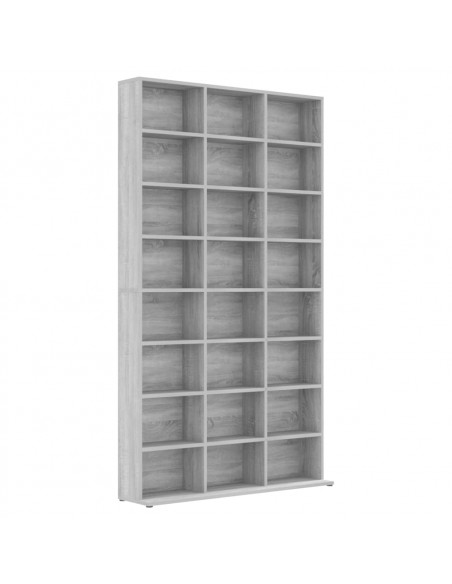 Mobile Porta CD Grigio Sonoma 102x23x177,5 cm Legno Multistrato