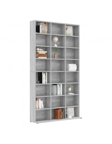 Mobile Porta CD Grigio Sonoma 102x23x177,5 cm Legno Multistrato