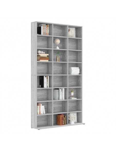 Mobile Porta CD Grigio Sonoma 102x23x177,5 cm Legno Multistrato