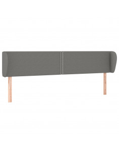 Testiera ad Orecchio Grigio Scuro 183x23x78/88 cm in Tessuto 2