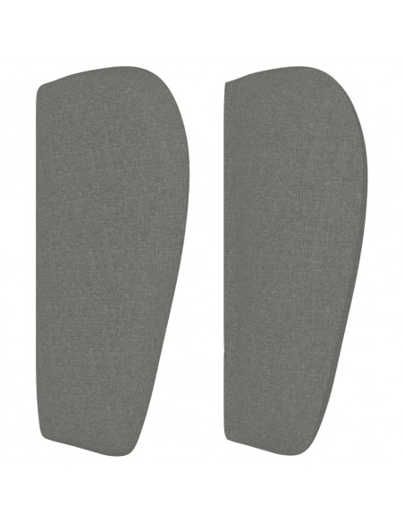 Testiera ad Orecchio Grigio Scuro 183x23x78/88 cm in Tessuto