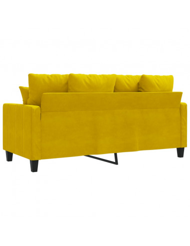 Divano a 2 Posti giallo 140 cm in Velluto