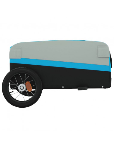 Rimorchio da Bici Nero e Blu 30 kg in Ferro