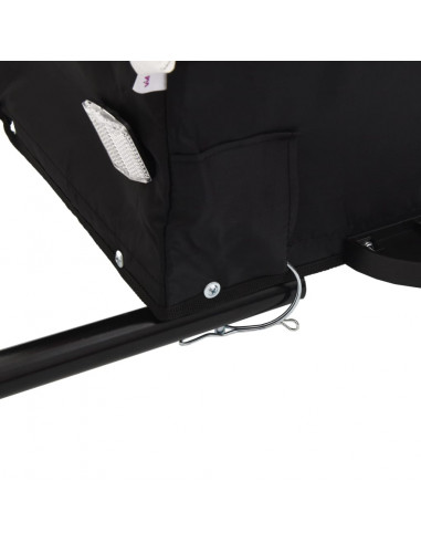 Rimorchio da Bici Nero e Blu 30 kg in Ferro