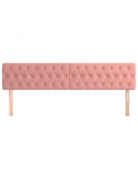 Testiera 2 pz Rosa 90x7x78/88 cm in Velluto