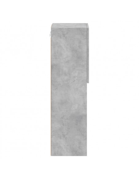 Mobili TV con Luci LED 2pz Grigio Cemento 30,5x30x102 cm