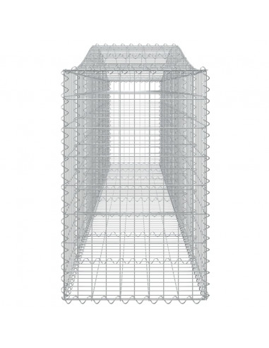 Cesti Gabbioni ad Arco 7 pz 400x50x80/100 cm Ferro Zincato