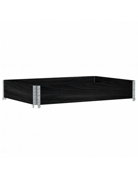 Paretale per Pallet Nero 120x80 cm in Legno Massello di Pino