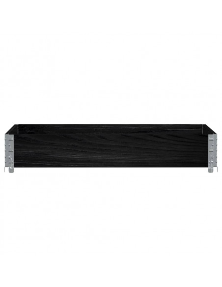 Paretale per Pallet Nero 120x80 cm in Legno Massello di Pino
