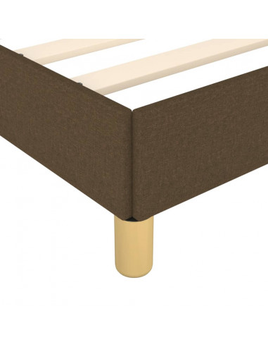 Giroletto con Testiera Marrone Scuro 160x200 cm in Tessuto