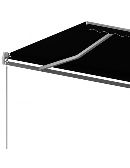 Tenda Sole Retrattile Automatica con Palo 400x350 cm Antracite