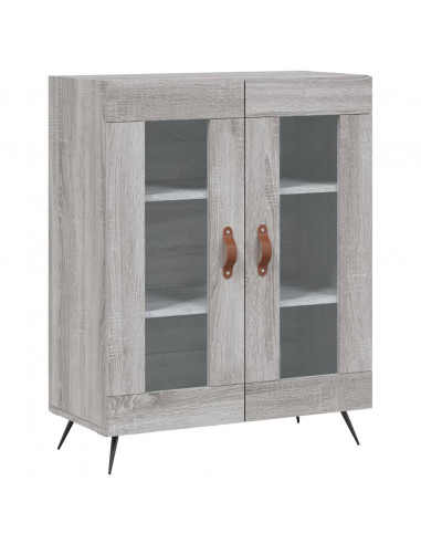 Credenza Grigio Sonoma 69,5x34x180 cm in Legno Multistrato