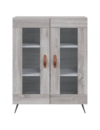 Credenza Grigio Sonoma 69,5x34x180 cm in Legno Multistrato