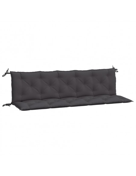 Cuscini Panca Giardino 2pz Antracite 180x50x7cm Tessuto Oxford