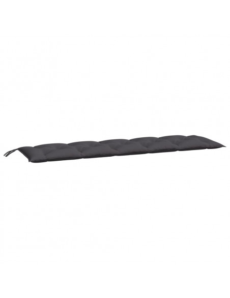 Cuscini Panca Giardino 2pz Antracite 180x50x7cm Tessuto Oxford