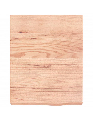 Ripiano Muro Marrone 40x50x(2-6) cm Massello Rovere Trattato