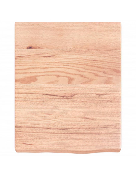 Ripiano Muro Marrone 40x50x(2-6) cm Massello Rovere Trattato