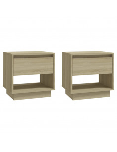 Comodini 2 pz Rovere Sonoma 45x34x44 cm in Truciolato 2