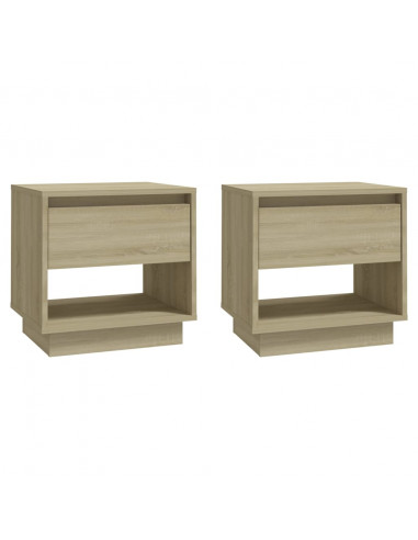 Comodini 2 pz Rovere Sonoma 45x34x44 cm in Truciolato