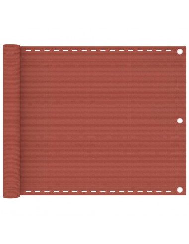 Paravento da Balcone Terracotta 75x600 cm in HDPE