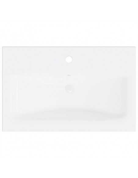 Set Mobili da Bagno Nero in Legno Multistrato
