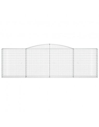 Cesti Gabbioni ad Arco 8 pz 400x30x120/140 cm Ferro Zincato