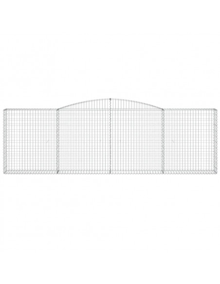 Cesti Gabbioni ad Arco 8 pz 400x30x120/140 cm Ferro Zincato