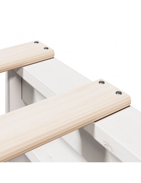 Letto Libreria senza Materasso Bianco 160x200 cm Legno di Pino