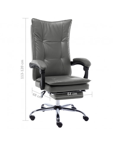 Sedia da Ufficio Antracite in Similpelle