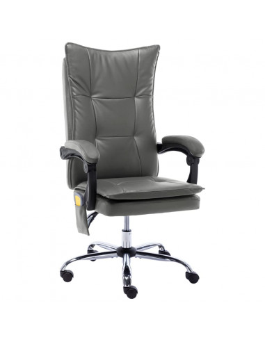Sedia da Ufficio Massaggiante Antracite in Similpelle
