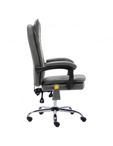 Sedia da Ufficio Massaggiante Antracite in Similpelle