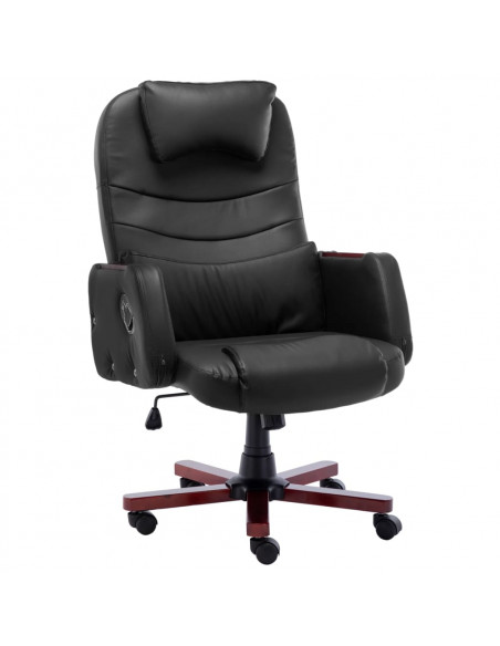 Sedia da Ufficio Nera in Similpelle
