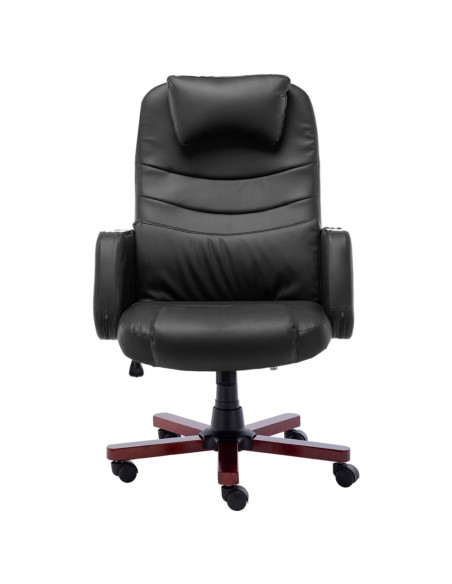 Sedia da Ufficio Nera in Similpelle
