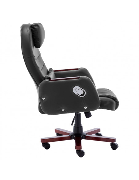Sedia da Ufficio Nera in Similpelle