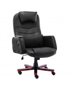 Sedia da Ufficio Massaggiante Nera in Similpelle 2