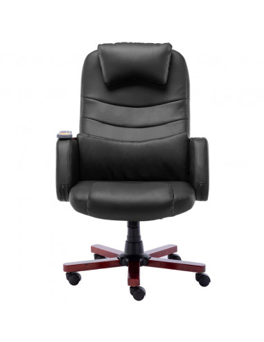 Sedia da Ufficio Massaggiante Nera in Similpelle