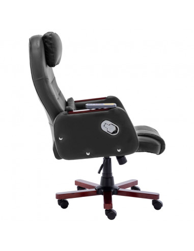 Sedia da Ufficio Massaggiante Nera in Similpelle