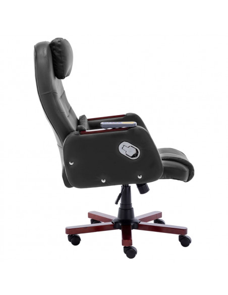 Sedia da Ufficio Massaggiante Nera in Similpelle
