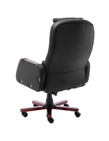 Sedia da Ufficio Massaggiante Nera in Similpelle