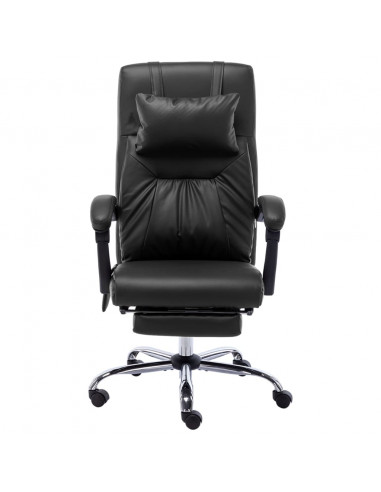 Sedia da Ufficio Massaggiante Nera in Similpelle