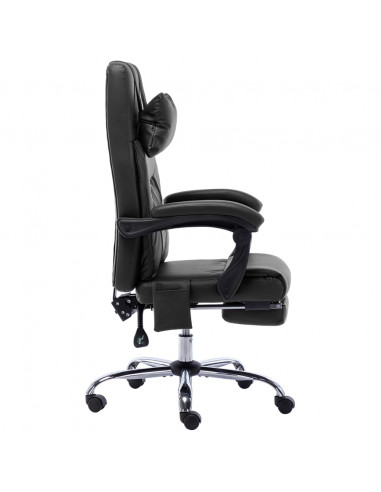 Sedia da Ufficio Massaggiante Nera in Similpelle