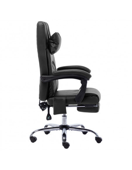 Sedia da Ufficio Massaggiante Nera in Similpelle