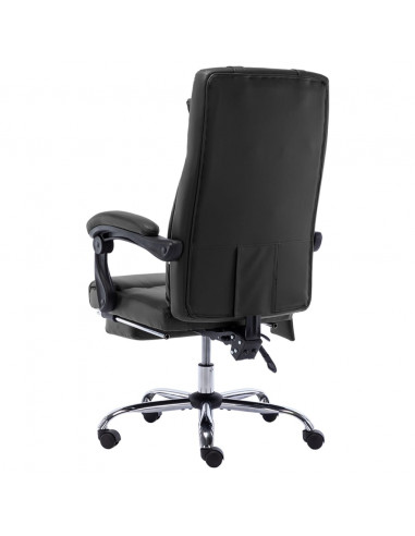 Sedia da Ufficio Massaggiante Nera in Similpelle