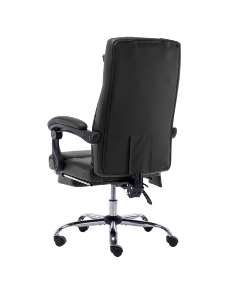 Sedia da Ufficio Massaggiante Nera in Similpelle