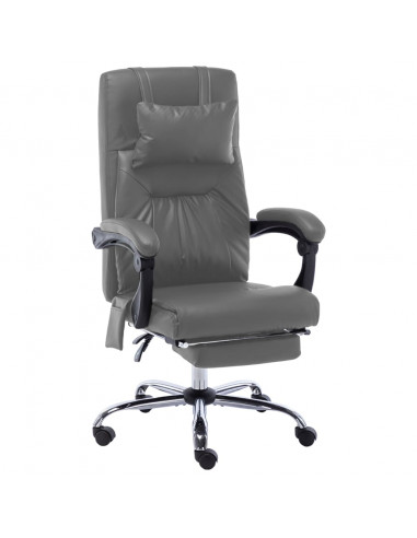Sedia da Ufficio Massaggiante Antracite in Similpelle