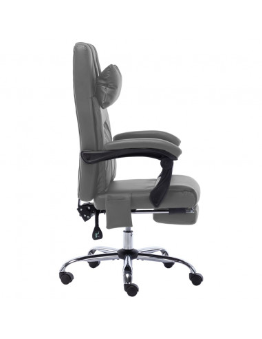 Sedia da Ufficio Massaggiante Antracite in Similpelle