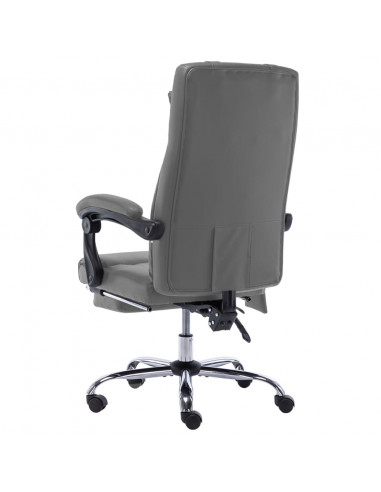 Sedia da Ufficio Massaggiante Antracite in Similpelle