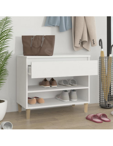 Scarpiera Bianca 70x36x60 cm in Legno Multistrato