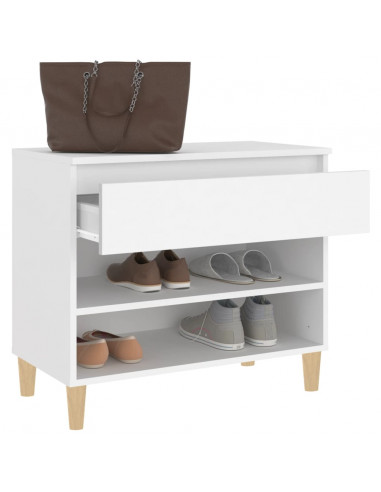 Scarpiera Bianca 70x36x60 cm in Legno Multistrato